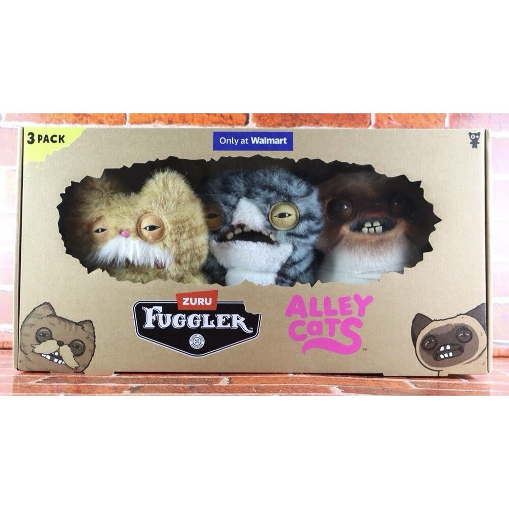 Fuggler Funny Ugly Monsters Alley Cats X Zuru Plush 3-Pack Walmart Exclusive